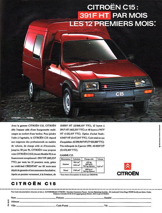 Publicit� Citro�n 1991