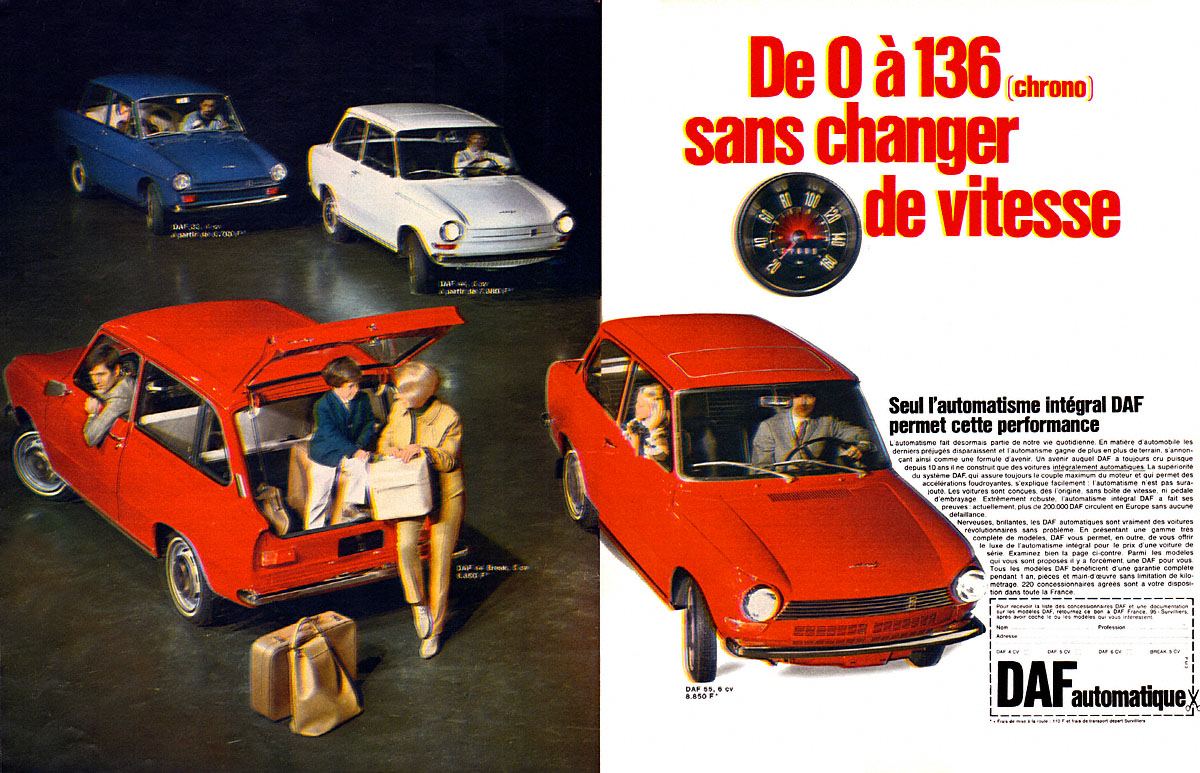 Publicit� Daf 1968