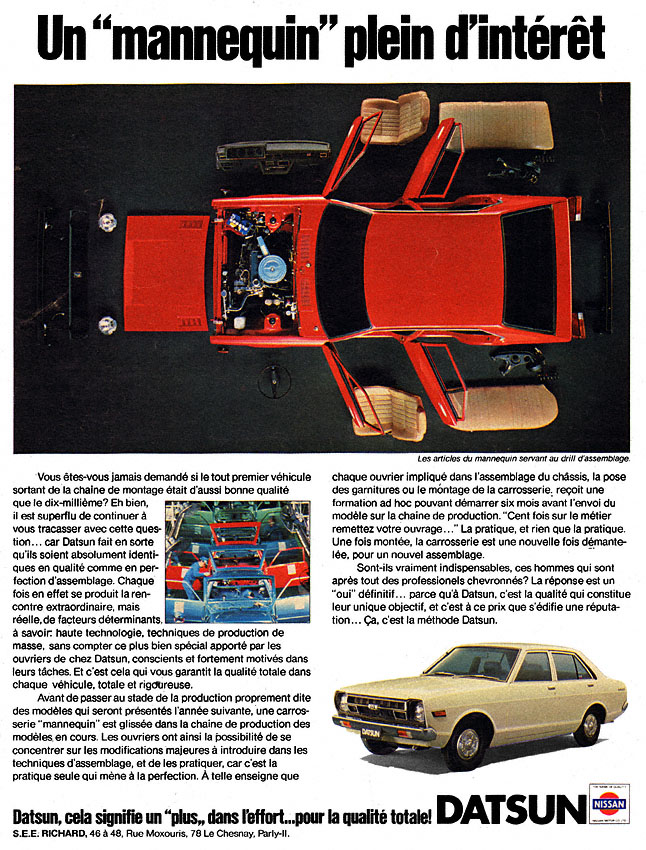 Publicit� Datsun 1979
