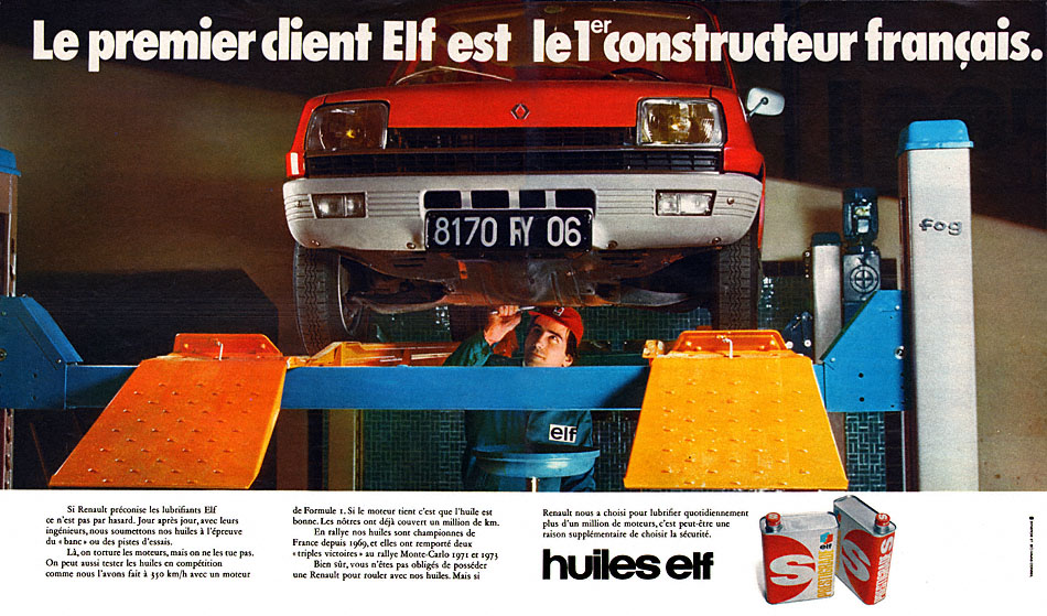 Publicit� Elf 1973