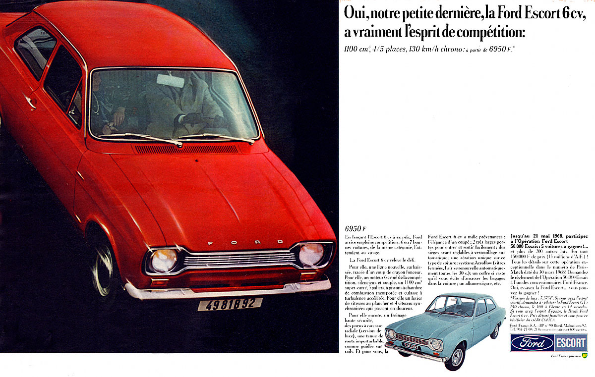 Publicit� Ford 1968