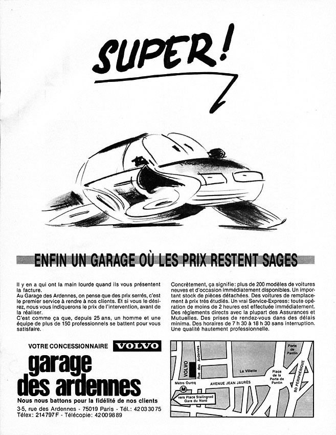 Marque Garage des Ardennes 1988