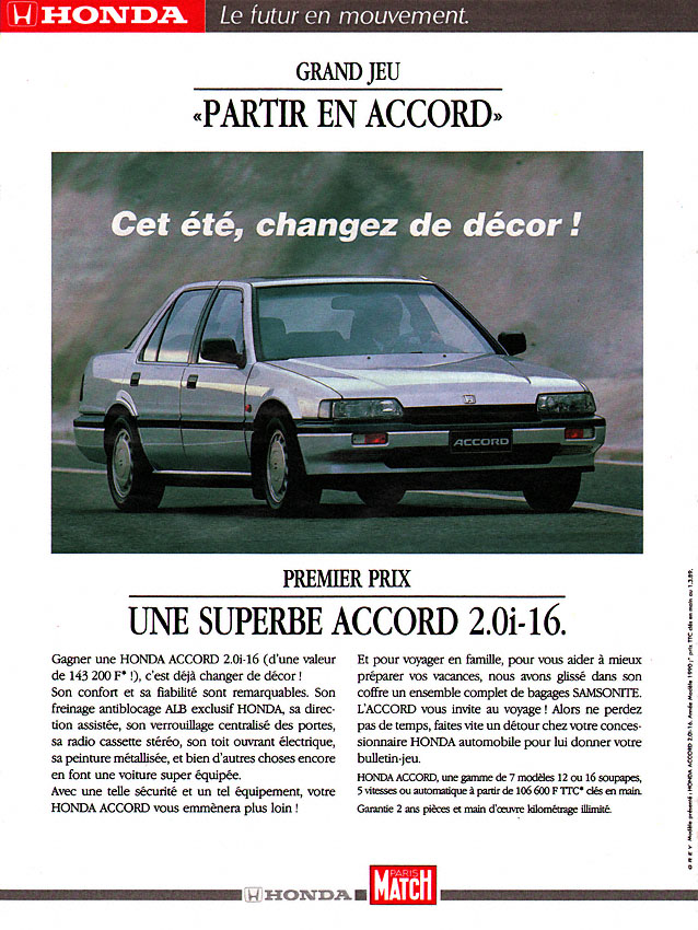 Marque Honda 1989