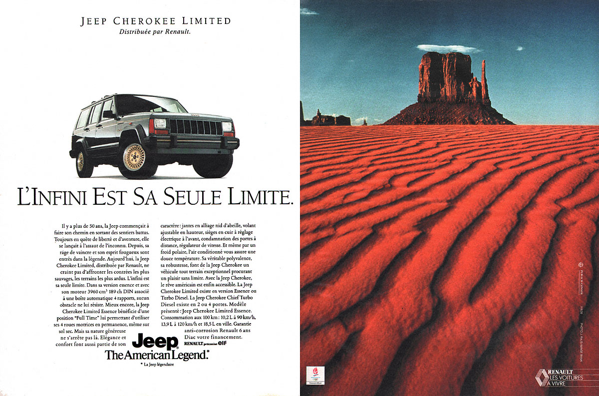 Publicit� Jeep 1991