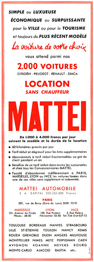 Marque Mattei 1957