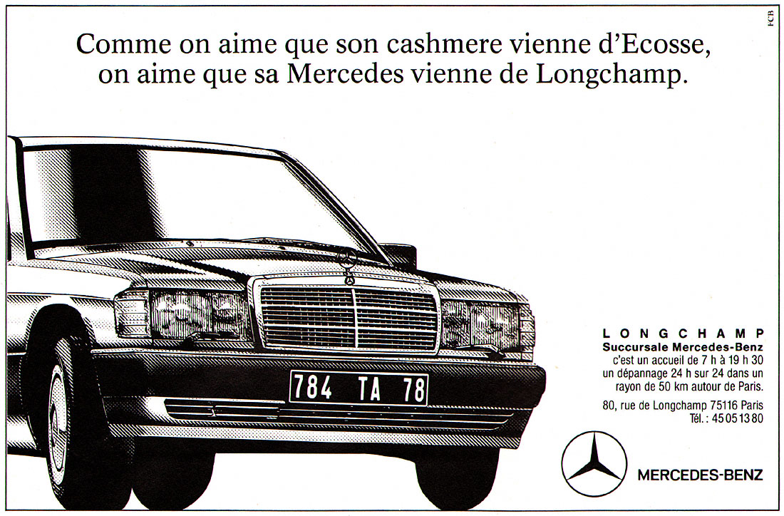 Publicit� Mercedes 1989