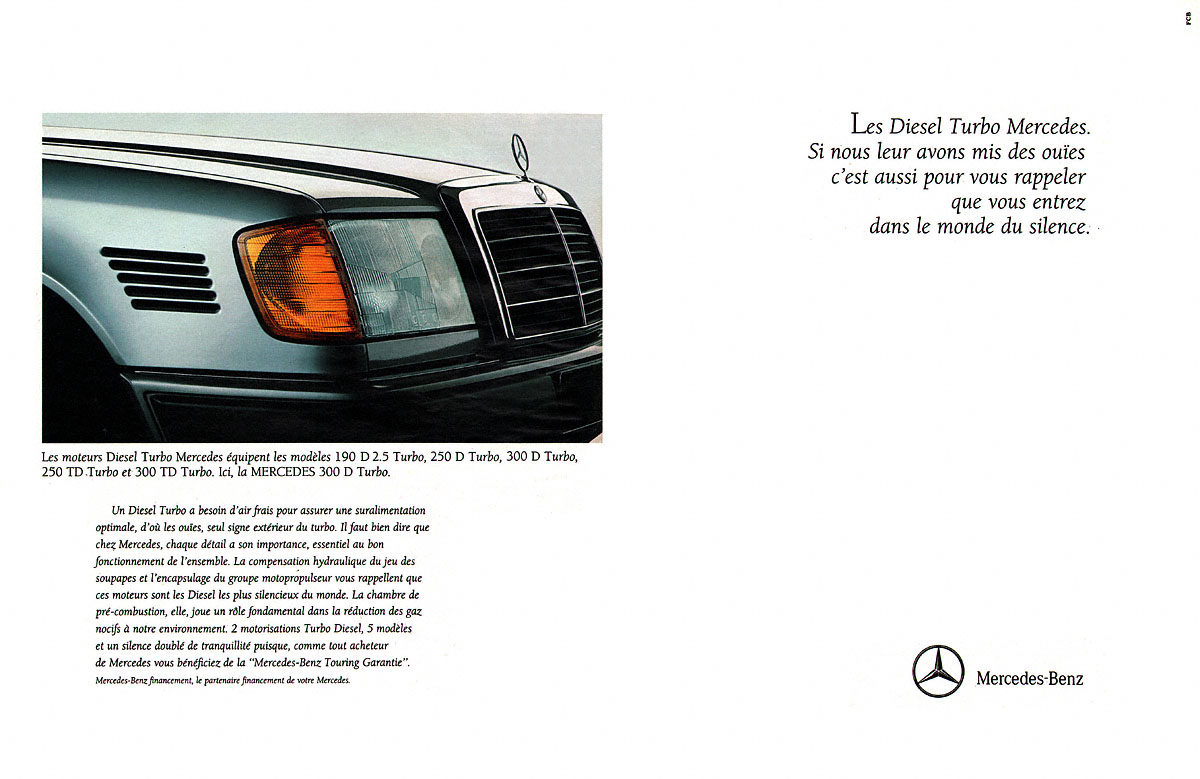 Publicit� Mercedes 1990