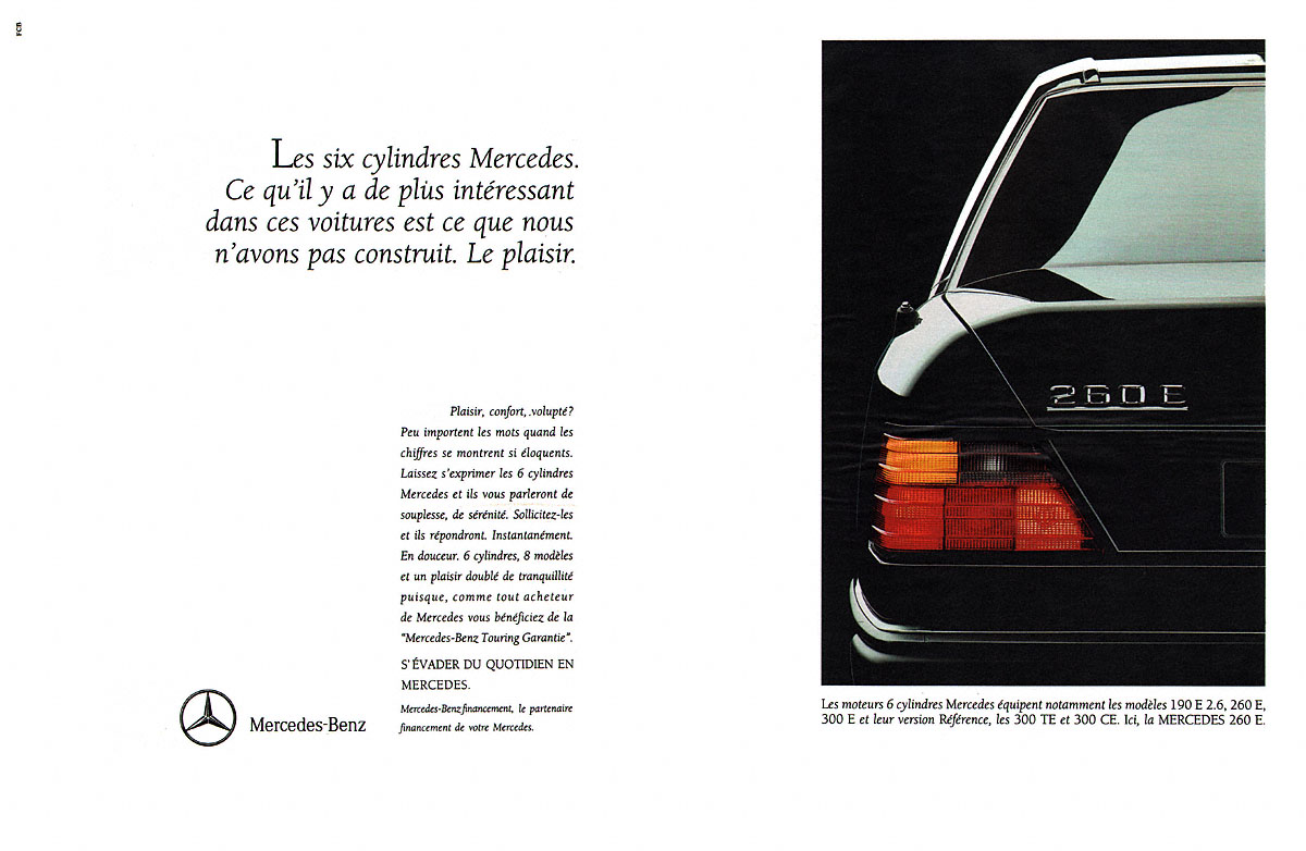 Publicit� Mercedes 1991