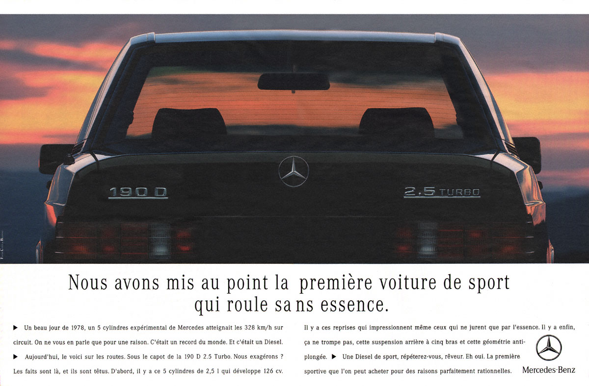 Publicit� Mercedes 1991