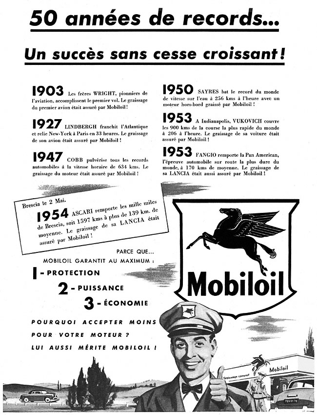 Publicit� Mobil 1954