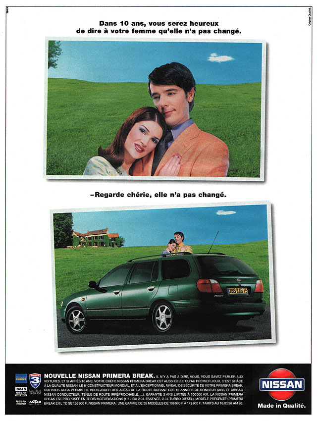 Publicit� Nissan 1998