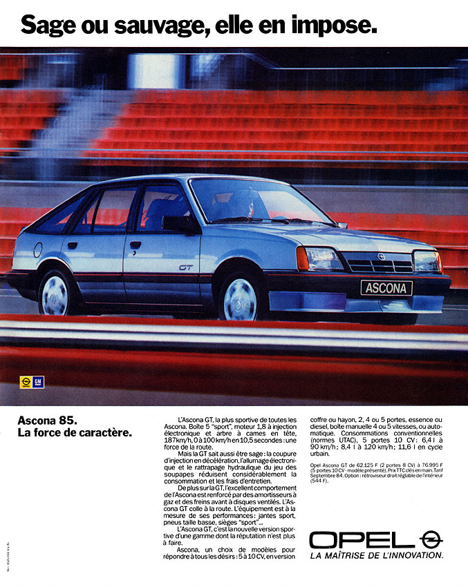 Marque Opel 1984
