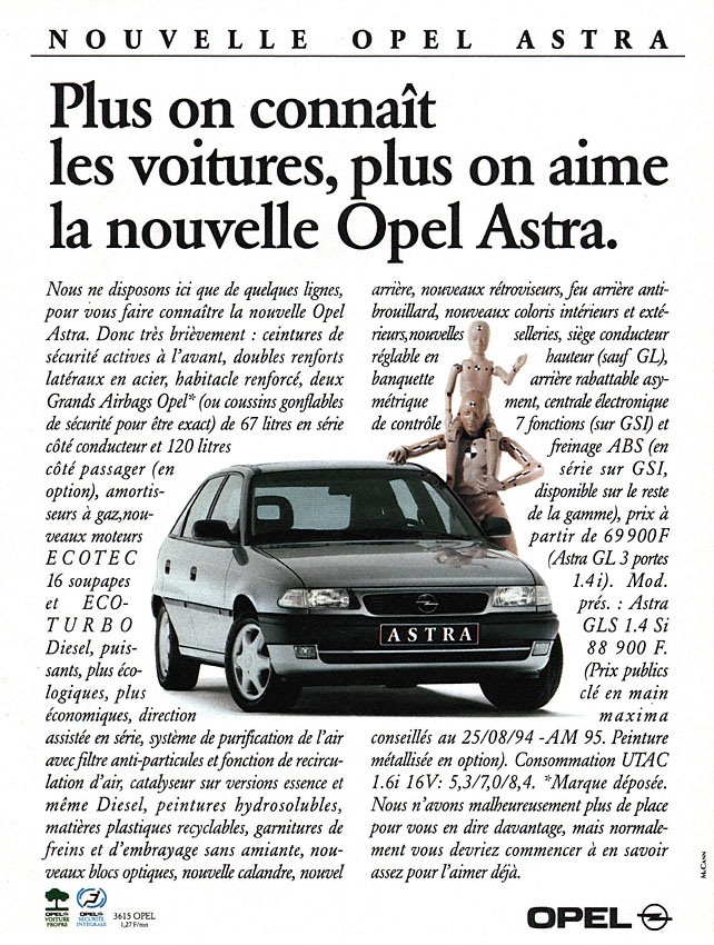 Marque Opel 1994