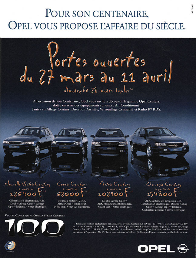 Marque Opel 1999