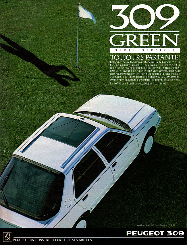 Publicit� Peugeot 1989