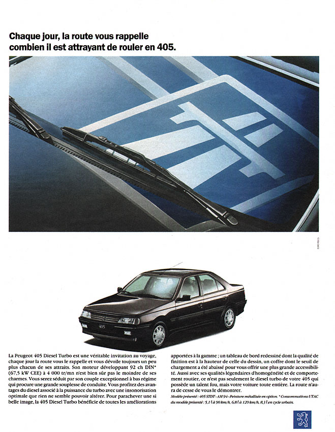 Publicit� Peugeot 1993