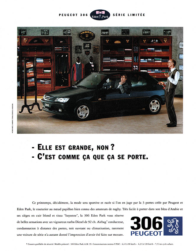 Publicit� Peugeot 1995