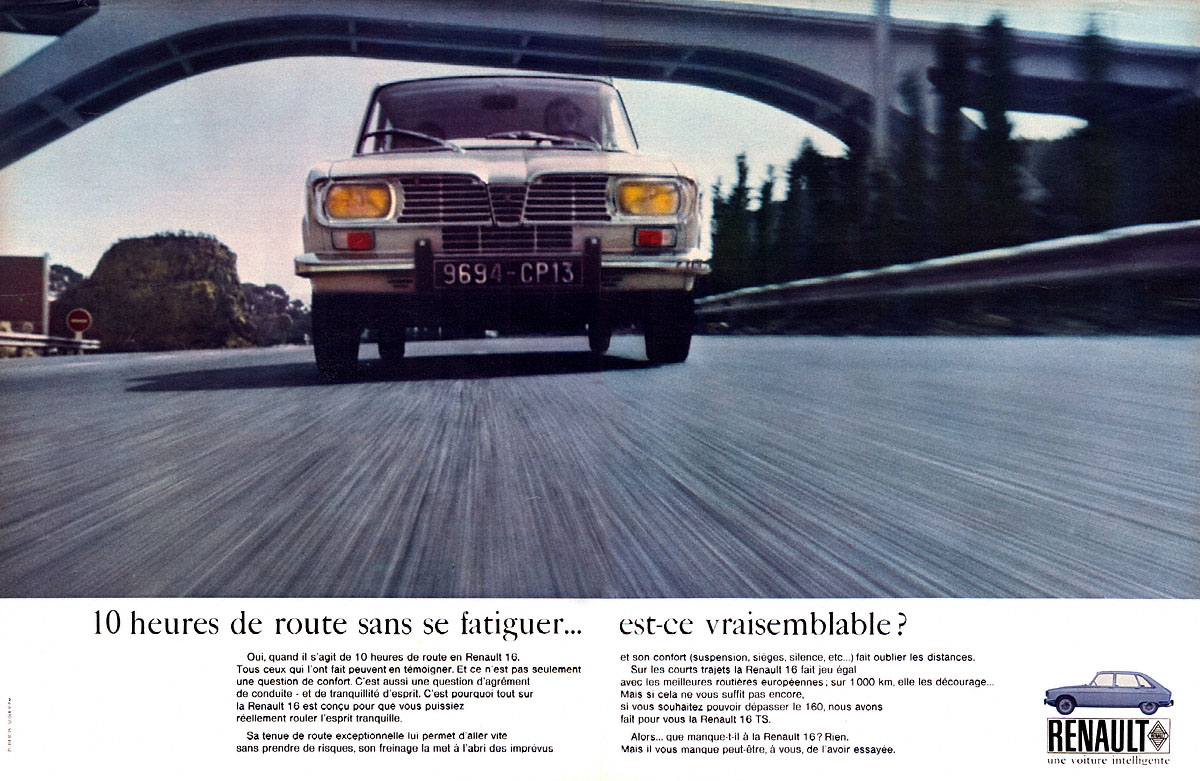 Publicit� Renault 1968