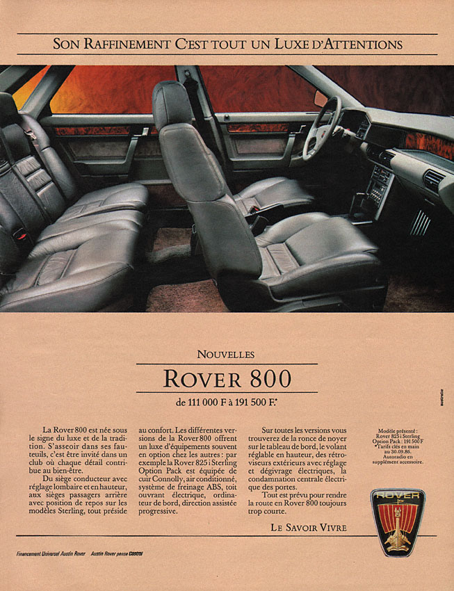 Marque Rover 1987