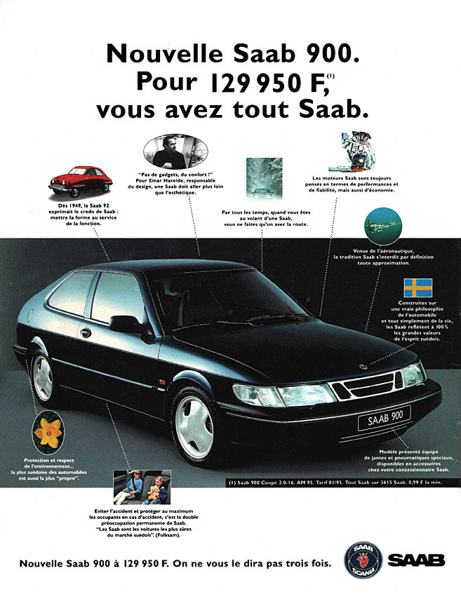 Publicit� Saab 1995