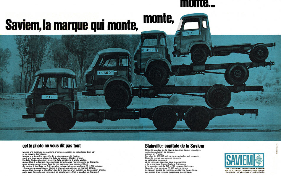 Publicit� Saviem 1966