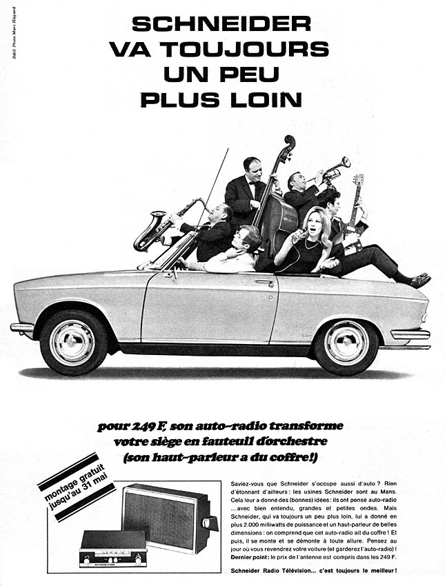 Publicit� Schneider 1967