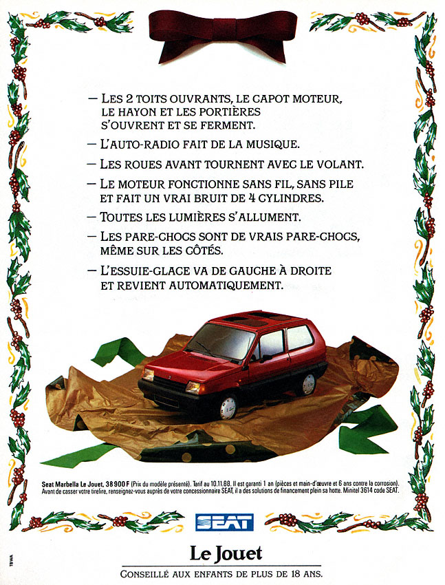 Publicit� Seat 1988