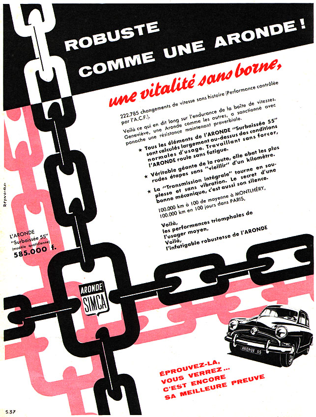 Publicit� Simca 1954