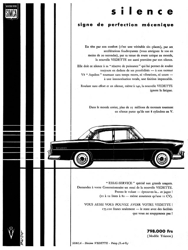 Publicit� Simca 1955