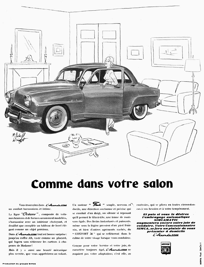 Publicit� Simca 1955