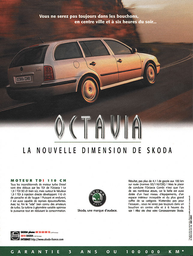 Publicit� Skoda 1999