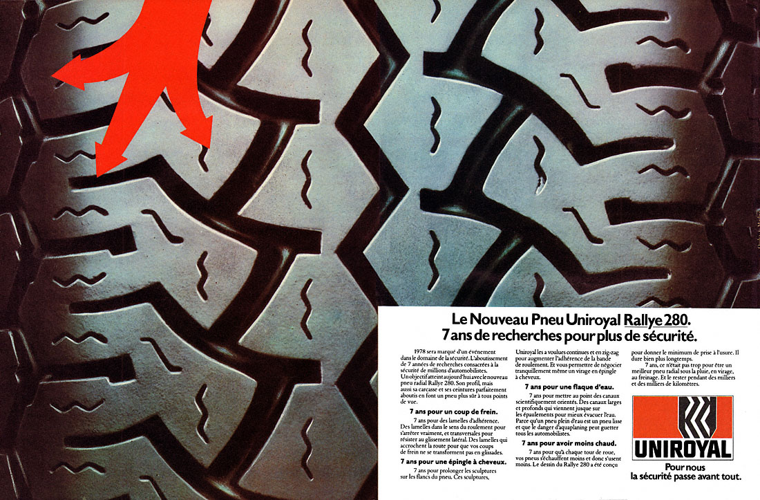Publicit� Uniroyal 1978