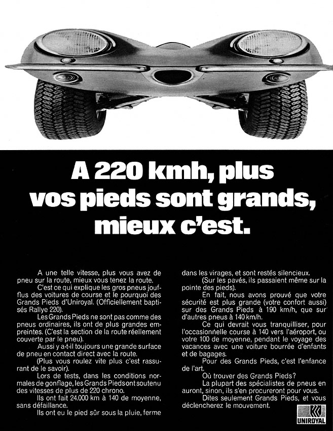 Publicit� Uniroyal 1967