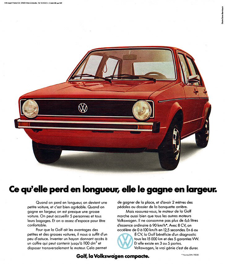 Marque Volkswagen 1974