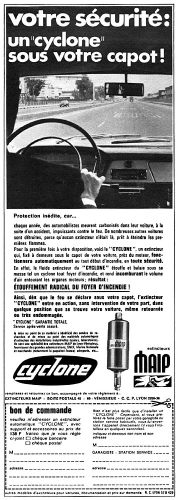 Publicit� Divers 1968