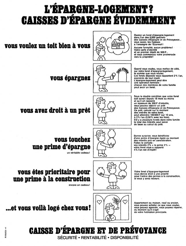Publicit� Caisse Epargne 1966