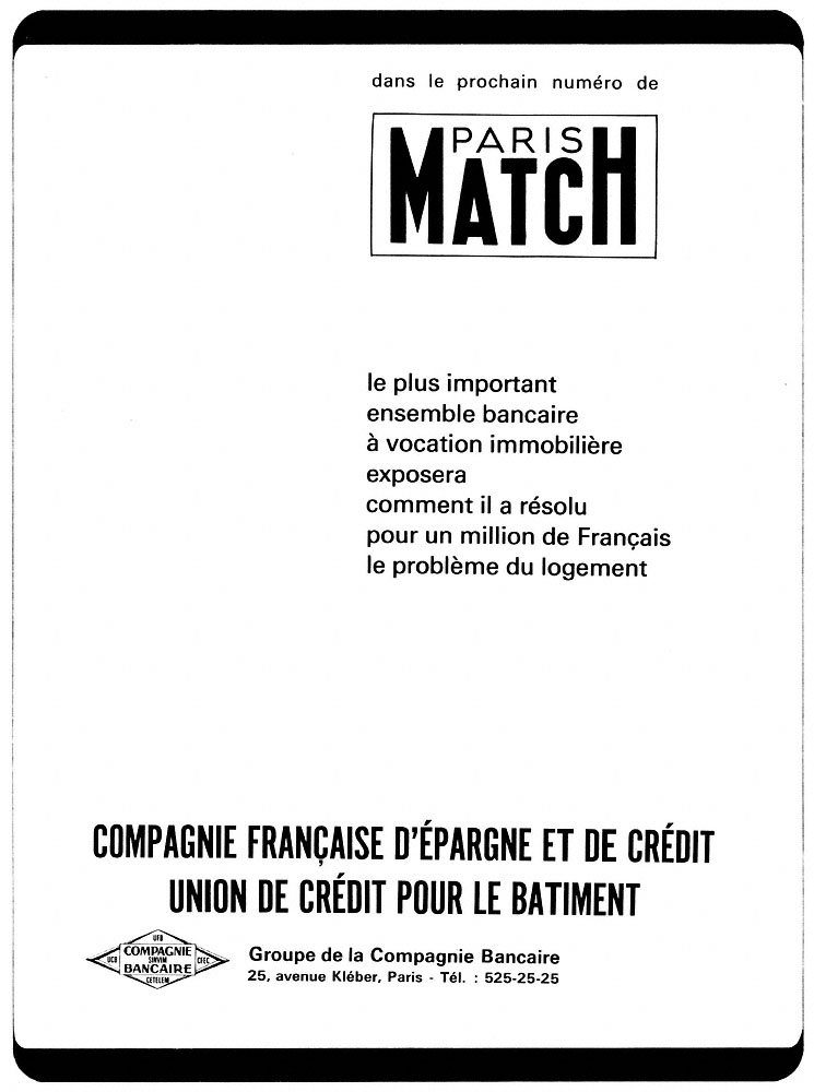 Publicit� Cfec 1965