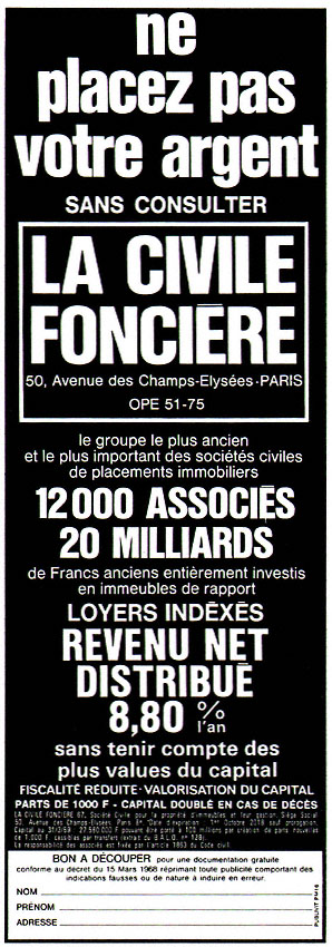 Publicit� Civile Fonci�re 1969