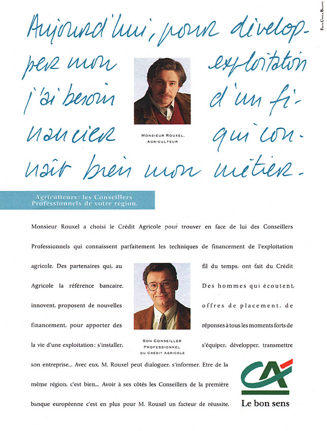 Publicit� Credit Agricole 1991