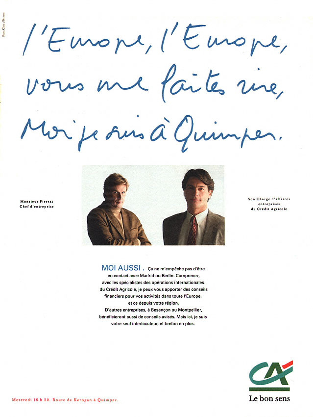 Publicit� Credit Agricole 1991