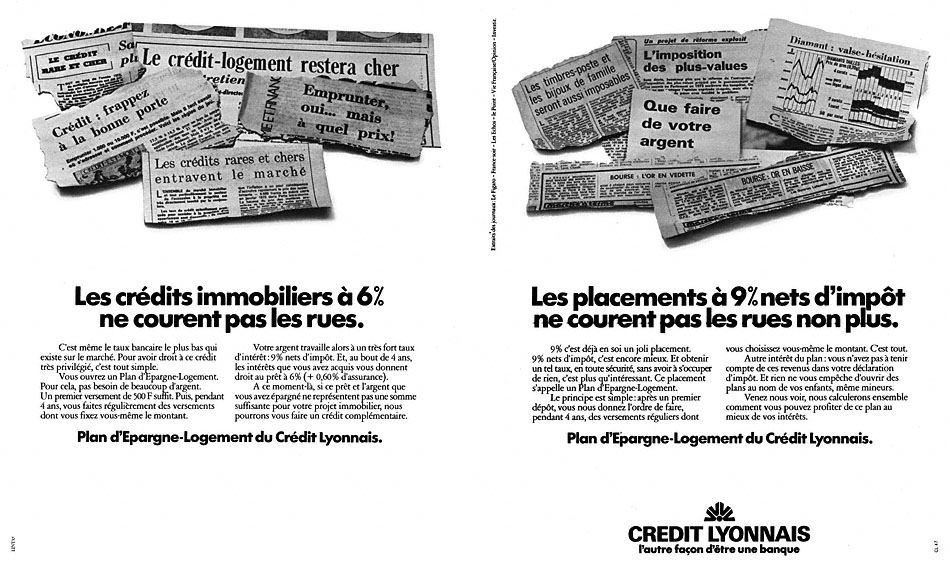 Publicit� Credit Lyonnais 1975