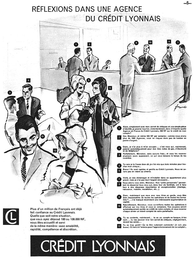Marque Credit Lyonnais 1960
