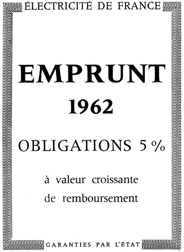 Publicit� Emprunts 1962