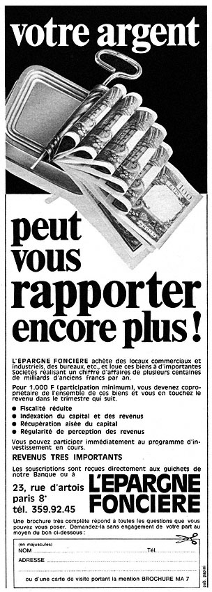 Publicit� Epargne Fonci�re 1968