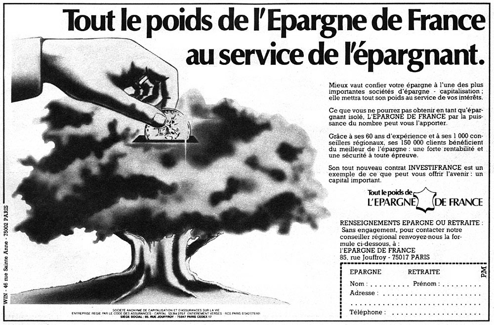 Publicit� Epargne de France 1984