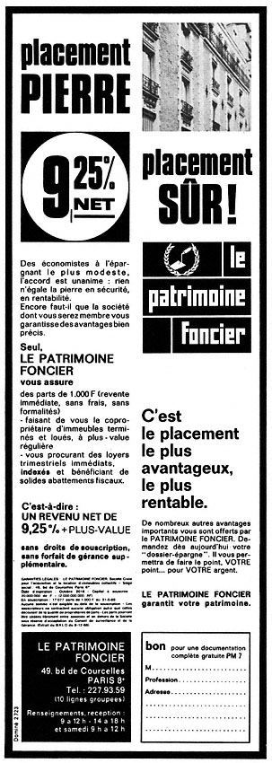 Marque Patrimoine Foncier 1969