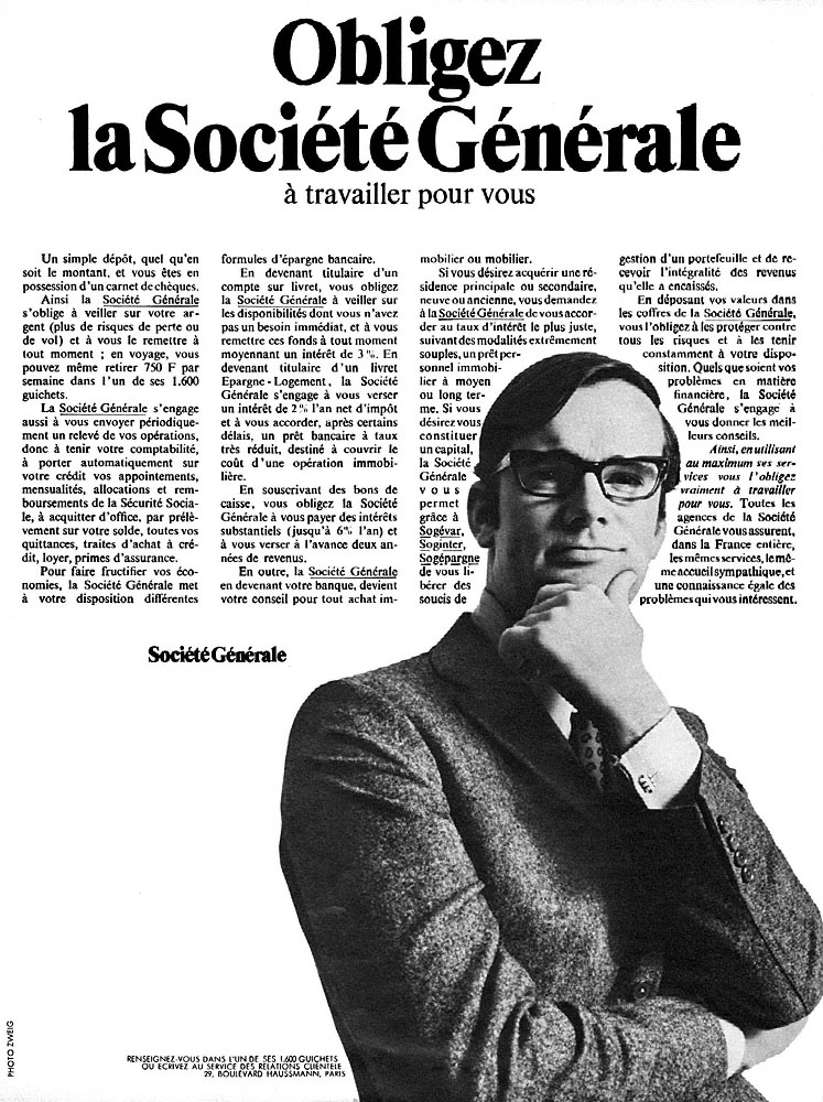 Publicit� Soci�t� G�n�rale 1968