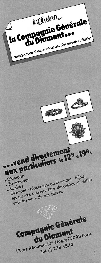 Publicit� Diamant 1979