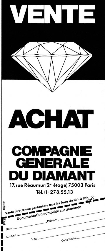 Publicit� Diamant 1980