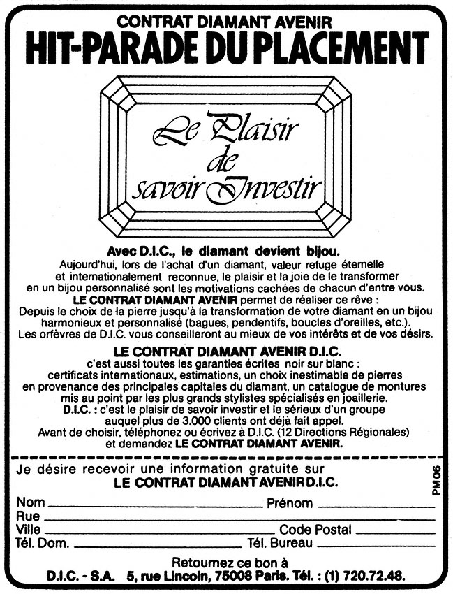 Marque Diamant 1982